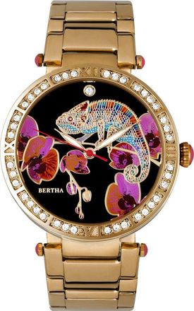 Bertha Sunglasses Camilla Mother-Of-Pearl Bracelet Watch in Gold at Nordstrom