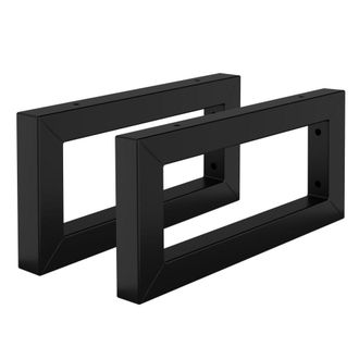 ML Design 2x Soportes para estantes 300 x 150 mm acero negro, dise&ntilde;o flotante
