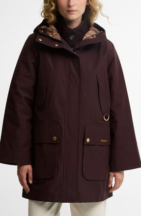 Barbour Rotsea Waterproof Jacket in Fig/muted at Nordstrom, Size 12