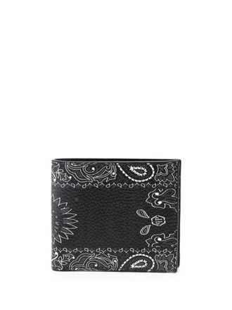 Philipp Plein paisley-print leather wallet - men - Calf Leather - One Size - Black