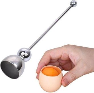 No Brand Cortador De Huevos - 4 X 4 X 24,5 Cm - Acero Inoxidable - Duradero - F&aacute;cil De Limpiar