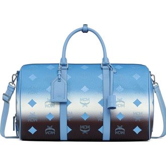 MCM Medium Ottomar Weekender Bag in Gradation Visetos in Della Robbia Blue at Nordstrom