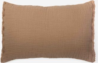 Maison d'&eacute;t&eacute; Cojin de algod&oacute;n y lino gofrado canela 40X60 CM