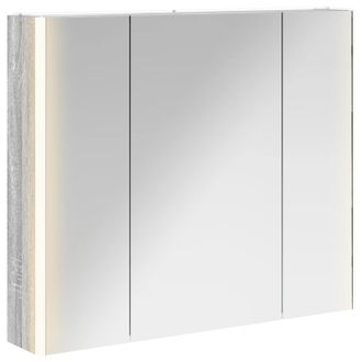 vidaXL Armario Con Espejo De Ba&ntilde;o Gris Sonoma 83,5 X 15,5 X 70 Cm Vidaxl