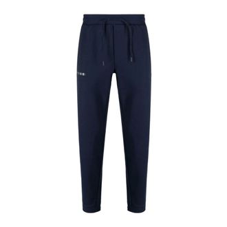 Emporio Armani Logo Print Track Trousers - male - Emporio Armani EA7 - Sweatpants - Blue - M - Trousers
