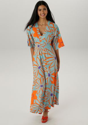 Aniston Maxikleid mit weiten, 3/4-langen Ärmeln