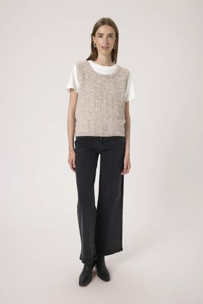 Soaked In Luxury Mouwloos vest SLVespera Mouwloos vest Regular fit beige