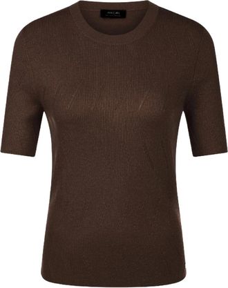 Marc Cain Trui - Dames - Ronde hals truien - Bruin - M - Truien & Vesten