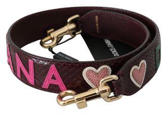 Dolce & Gabbana Dames Marron Leer DG Logo Tas Accessoire Schouderriem