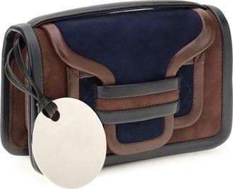 Pierre Hardy Womens Alpha Bag Brown-Navy Calf Leather Bos Taurus Shoulder
