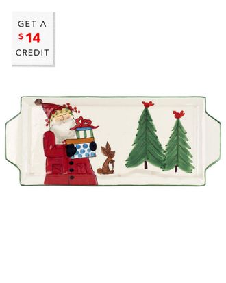 Vietri Vietri Old St. Nick Handled Rectangular Platter With $19 Credit