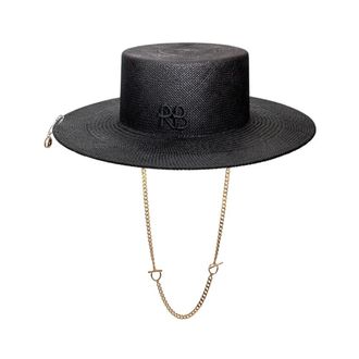 Ruslan Baginskiy Canotier Hoed - Dames - Accessoires - Zwart - Maat: M