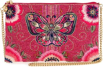 Mary Frances Womens Social Butterfly Crossbody Bag, Multicolor
