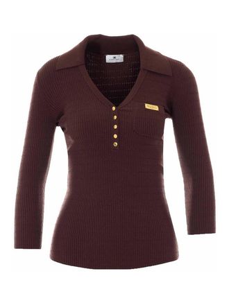 Elisabetta Franchi Brown Top