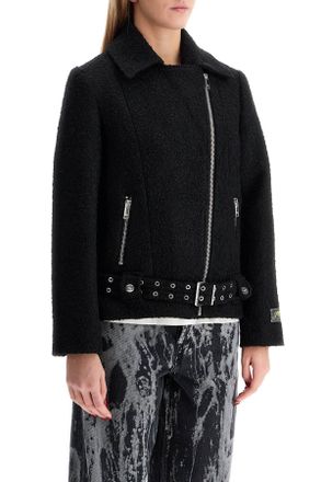 Ganni Boucle Wollen Bikerjack