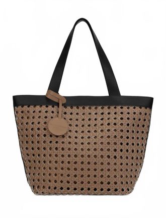 Ilse Jacobsen Womens Shopper Tote Bag In Mocca, Black