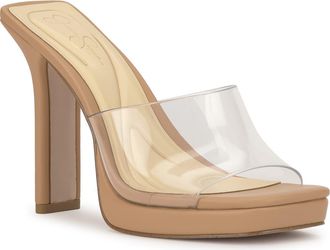 Jessica Simpson Azelica Platform Slide Sandal in Clear at Nordstrom, Size 7.5