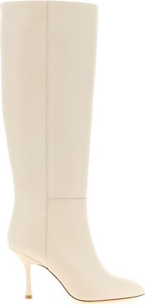 Stuart Weitzman White Madison Leather Boots