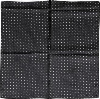 Dolce & Gabbana Polka Dot Zijden Vierkante Foulard Sjaal - Dames - Accessoires - Zwart - ONE Size - Accessoires