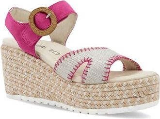 Naot Majorca Platform Sandal in Fuchsia With Raffia at Nordstrom, Size 10Us