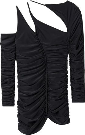AZ FACTORY Asymmetrische top met uitsnijding - Dames - Longsleeves - Zwart - M - Polyester - Tops