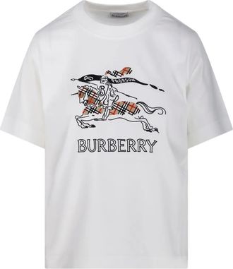 Burberry T-shirt con ricamo - Bianco
