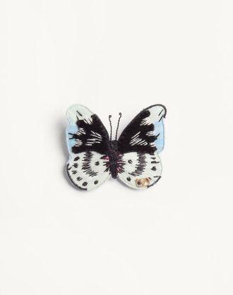 Valentino Garavani Spilla Valentino Flutterby In Velluto Uomo ORO/MULTICOLOR UNI