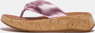 FitFlop Dames Fit Flop F-Mode Flatform Teen-Haak Flip-Flops in Lilac