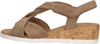 Gabor 761 Wedge Sandal - Dames - Sleehakken - Bruin - 37 EU - Schoenen