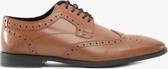 Hush Puppies Mens Hush Puppies ELLIOT Mens Leather Brogue Oxford Shoes Tan - Brown - Size: 11