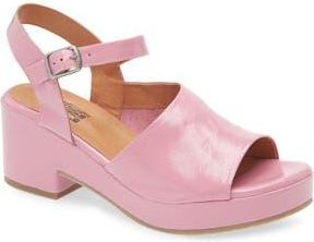 Miz Mooz Gaia Block Heel Sandal in Pink Patent at Nordstrom Rack, Size 5.5-6Us / 36Eu