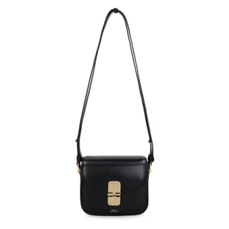 A.P.C. Cross Body Bags, female, Black, Size: ONE SIZE Grace Leather Mini Crossbody Bag