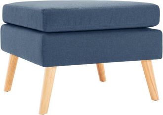 vidaXL Reposapiés de tela azul Vidaxl