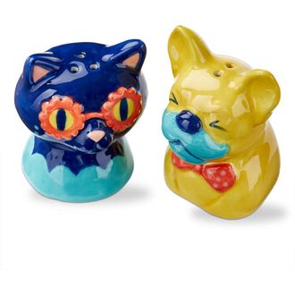 Tag Eclectic Fun Friends Salt & Pepper Shakers Set of 2 Multi Dolomite 2.15x2.02x2.72 in in Multicolored at Nordstrom