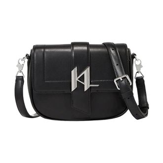 Karl Lagerfeld Cross Body Bags, female, Black, ONE SIZE, Leather Cross Body Bag