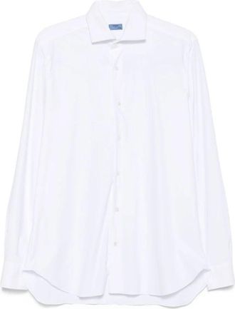 Barba Wit Overhemd Klassieke Pasvorm - Heren - Zakelijke Overhemden - Wit - 2XL - Nylon - Overhemden