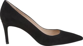 Stuart Weitzman Stuart Power Pointed Leather Pumps