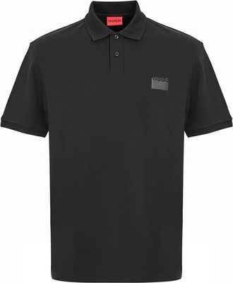 HUGO BOSS Hugo Mens Collared Neck Short Sleeve Polo Shirt in Black - Size X-Large