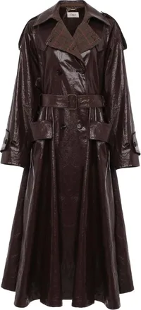 Chlo&eacute; Purple Notched Lapel Trench Coat