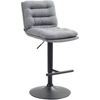 Clp Taburete de bar Damar en tela Gris Negro