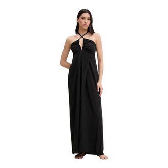Liu Jo Kleedjes, Dames, Zwart, XS, Polyester, Beachwear Jurk