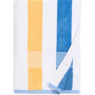 Calvin Klein Pop Color Stripe Beach Towel in Blue/yellow at Nordstrom Rack