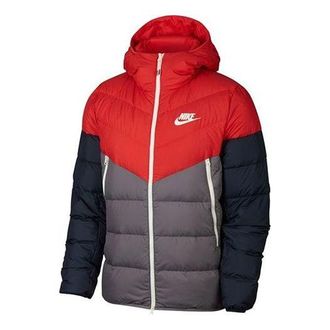 Nike Sportswear Windrunner Down Fill Black Red Blue 928834-634
