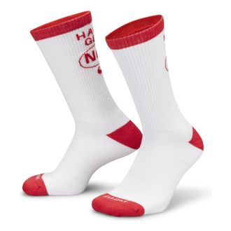 Nike Everyday Plus Cushioned Crew Socks White Red DQ7709-100