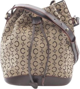 Celine Pre-owned C Macadam Canvas Leather Shoulder Bag - Pre-owned - Mujer - Beige - ONE SIZE