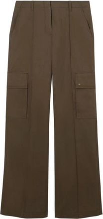 Burberry Broeken - Dames - Wijde Broeken - Groen - XS - Nylon - Broeken