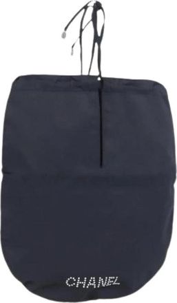 Chanel Pre-owned Vintage Satijnen Bucket Bag - Dames - Vintage Tas - Blauw - ONE Size - Satijn - Vintage