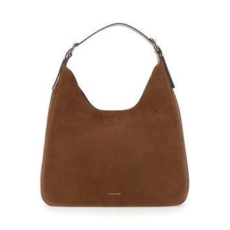 Michael Kors Michael Michael Kors Brown Shoulder Bag With Logo Lettering On The Front In Leather