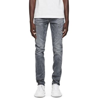 Purple Abrasions Skinny Jeans in Grey at Nordstrom Rack, Size 31