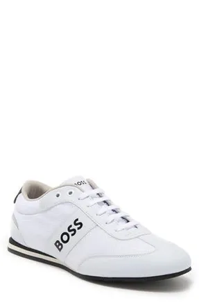 BOSS Rush Low Top Sneaker in Wht at Nordstrom Rack, Size 12Us / 11Uk